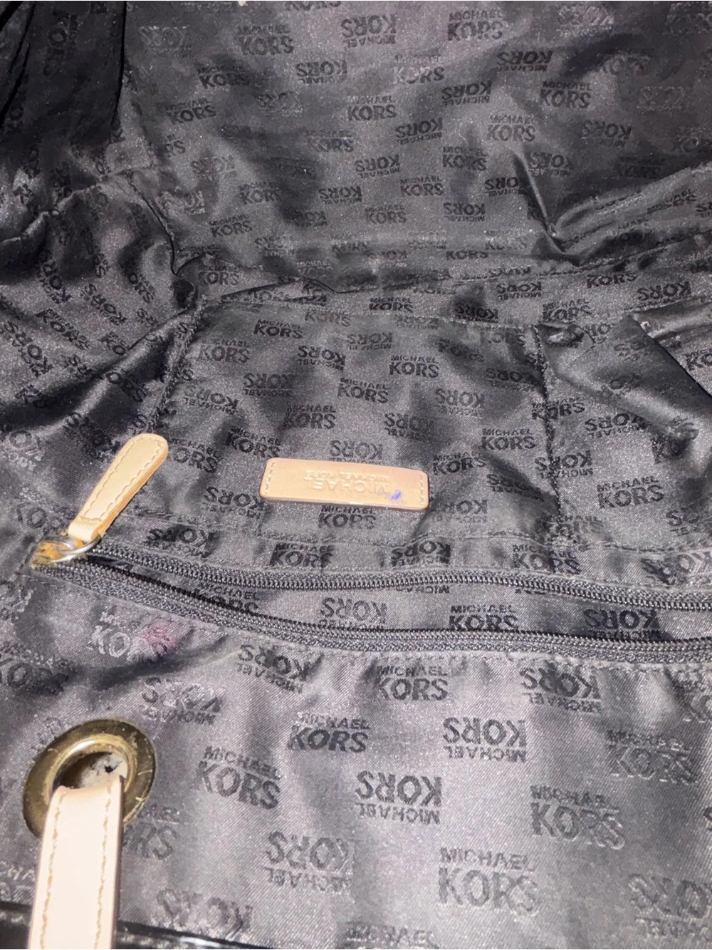 Michael Kors Black Leather Tote Bag